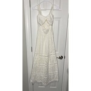 Waimari Women's Sleeveless Rosie MIDI Dress White Size XS